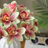 Flor Artificial 3D Orquídea Cymbidium Flor Falsa Venta al por Mayor Decoración de Boda Fondo de Flor Falsa Diseño Arreglo Floral DIY Decoración Flor Falsa Simulada
