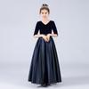 Vestido de Concierto para Banda de Viento Infantil, Vestido Negro para Niñas, Vestido de Presentadora para Concierto de Piano, Vestido para Concierto de Violonchelo