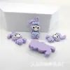 Estrella Púrpura de Dibujos Animados Conejo Dailou con Orejas Flor Púrpura DIY Joyería de Resina Pegamento Crema Accesorios para Carcasa de Teléfono Móvil Material