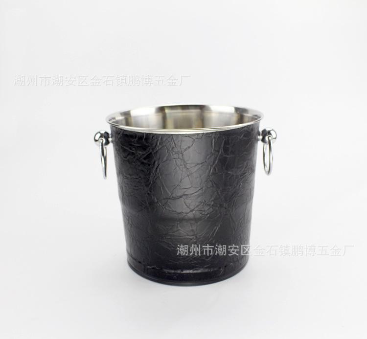 黑色皮纹香槟桶9