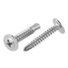 Acero inoxidable 304 cabeza redonda cruzada tornillo de cola de taladro wasi cabeza plana grande con cola de taladro mediano tornillo autorroscante tornillo de cola de milano
