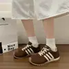 Sapatos Alemães de Salto Alto com Solado Grosso para Mulheres 2026 Outono Novo Retro Estampa de Leopardo Sapatos Forrest Gump Tênis Casuais Esportivos Tênis de Corrida
