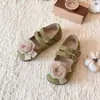 Zapatos de Princesa Estilo Ballet Francés para Niñas 2026 Otoño Suela Suave Superficie Suave Zapatos Mary Jane Florales para Niños Zapatos Planos para Bebés