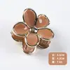 Pinza para el Cabello de Flor de Plumeria Pequeña Transfronteriza para Mujer, Pinza de Garra de Flor de Borde Dorado de Alta Gama, Pinza de Tiburón Linda de Color Gelatina al por Mayor