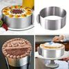 Molde retráctil para pastel de gasa con forma de anillo de mousse de acero inoxidable de 6 a 12 pulgadas, herramienta para hornear
