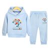 Meninos e Meninas Esporte Terno Primavera e Outono Novo 2022 Outono Moda Crianças com Capuz Calça Moletom Casual Conjunto de Duas Peças