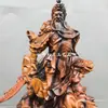 Estatua de Guan Gong Hecha de Madera de Azufaifo Golpeada por un Rayo 30cm Exquisita Estatua de Guan Gong Tallada en una Sola Pieza para Regalos de Apertura de Negocios