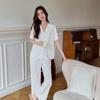 Pijama Nuevo Estilo 2023 para Mujer Primavera y Verano Algodón Delgado Manga Corta Pantalones Lunares Ropa de Casa de Alta Gama Conjunto de Dos Piezas