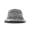 Sombrero de Pescador de Mezclilla Vintage Desgastado para Hombres y Mujeres, Sombrero de Cubo Versátil para Todas las Estaciones con Bordes Deshilachados, Sombrero de Cubo de Moda con Protección Solar para la Cara