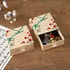 Caixa de Embalagem Tipo Gaveta de Papel Original Personalização de Pequenos Pedidos Estilo Chinês Papel Kraft Embalagem de Joias Caixa de Presente Personalização