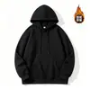 Sudadera con capucha gruesa de alta calidad de forro polar 420g con hombros ligeramente caídos, sudadera con capucha lisa de forro polar zorro plateado, sudadera con capucha lisa blanca