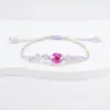 Pulseira de Flores Secas Reais Flor de Cerejeira Flores de Narciso Contas Rachadas de Gelo Jingdezhen Pulseira de Amizade Trançada de Verão para Mulheres