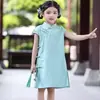Liquidación de Verano de Tallas Agotadas: Qipao Tradicional Chino para Niñas, Vestido Vintage con Estilo Artístico, Qipao Retro Infantil