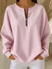 Top de Punto Rayado con Cremallera de Manga Larga Otoño/Invierno 2026 Transfronterizo Europeo y Americano, Camiseta Casual Versátil de Hombro Caído Adelgazante con Cuello Redondo para Mujer