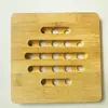Prato de bambu oco redondo atacado direto da fábrica logo isolamento porta-copos de bambu jogo americano