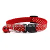 1cm suministros para mascotas collar para perro tela decorativa con Campana hebilla de plástico gato anti-pérdida