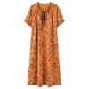 Camisón de verano para mujer de manga corta con soporte para almohadilla en el pecho Algodón fresco Delgado Estilo Dulce de Dormitorio Ropa para el hogar Desgaste libre Ropa interior