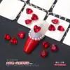 Decoraciones para Uñas con Pedrería Roja de Forma Irregular y Punta Inferior para Año Nuevo, Decoraciones para Uñas con Corazón Torcido Huevo de Paloma Caramelo de Hielo, Pedrería para Uñas al Por Mayor