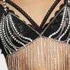 Cadena corporal con diamantes de imitación de Amazon, tendencia de verano, cadena para el pecho con borlas que combina con todo, accesorios de bikini sexys, cadena corporal.