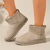Botas de Neve Femininas 2026 Estilo Novo de Inverno Sapatos de Algodão com Forro de Lã, Sapatos Femininos Espessados, Botas de Algodão Confortáveis e Quentes, Botas Curtas de Algodão com Solado Grosso
