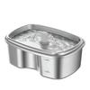Dispensador de Agua para Mascotas de Acero Inoxidable Alimentador Inteligente de Agua Led para Gatos y Perros Purificación de Agua de Doble Capa Plato para Beber Tazón de Agua