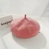 Boina de Lã Grossa Tridimensional Artística Casual Chapéu Retrô Chapéu Barriga Chapéu de Outono e Inverno Mostra Rosto Pequeno