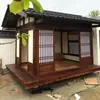 Alojamiento Rural de Moda en Villa de Madera con Techo de Paja, Paisajismo de Patio Rural, Sala de Té y Madera Resistente a la Corrosión al Aire Libre para Turismo Agrícola