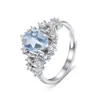 Collar Anillo Pendientes de Plata de Ley S925 con Colgante de Cristal Natural Luz de la Mañana Juego de Joyería de Granate Topacio
