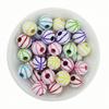 Cuentas acrílicas de baloncesto de 11 mm cuentas redondas baloncesto con cuentas material hecho a mano pulsera de bola accesorios de joyería diy
