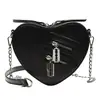 Al por mayor Moda Día de San Valentín Cadena de Corazón Bolso Cruzado Pequeño de PU Estilo Coreano Chic Bolso de Hombro Único para Mujer Bolso de Corazón