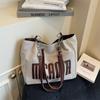 2026 Verano Nuevo Bolso Tote de Moda Casual con Letras Gran Capacidad Bolso de Hombro Versátil para Viajes Diarios Bolso de Mano Bolso Cruzado