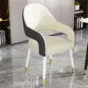 Mesa y sillas de comedor de lujo minimalista estilo italiano para el hogar, sillas de comedor de ocio para hotel restaurante nórdico, cuero moderno para discusiones