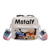 Bolsa Pequena Estampada Fofa Estilo Estrangeiro Feminina Nova Moda Primavera 2024 Estilo Coreano Moda Estudantil Bolsa de Ombro Larga