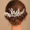 Acessórios de Cabelo para Noivas Transfronteiriços, Pente de Cabelo com Flores e Strass, Acessórios Frescos e Elegantes para Vestidos de Casamento Ocidentais, Fornecido por Fabricantes