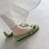 Sapatos Femininos Baixos de Strass Estilo Fada Francesa 2026 Primavera Novos Bico Redondo Slip-On Planos Sapatilhas Vovó