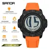 Reloj Electrónico Popular Sanda Transfronterizo para Shopee con Números Grandes, Reloj de Pulsera Multifuncional Impermeable para Estudiantes con Función de Levantar para Iluminar, Reloj Deportivo