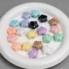 Coração Ondulado Colorido em Forma de Lua Fria Acrílico Galvanizado Com Furo Passante Furo Reto Acessórios para Corrente de Celular DIY Componentes de Pulseira