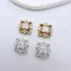 Cobre Chapado en Oro Incrustado con Circonita Cuentas Espaciadoras de Múltiples Agujeros Pulsera de Cristal Hecha a Mano para Bricolaje Collar de Perlas Joyería Accesorios de Cuentas