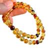 Pulsera de Cera de Abeja Ámbar Natural de Alta Calidad Guofeng Vintage de 6 mm