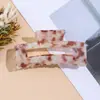 Presilha de Garra Retangular Estilo Moda Europeia e Americana, Grampo Exquisito de Acetato, Acessório de Cabelo Simples Versátil para Coque na Nuca