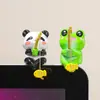 Decoración Creativa para Escritorio de Oficina de Animales Pequeños Estabilizador de Ánimo Figura de Dibujos Animados Adorno para Pantalla de Computadora Alivio del Estrés