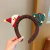 Diadema de Dibujos Animados Navideña para Niños 2025 Nueva Diadema de Peluche de Alce para Niñas Accesorios para el Cabello para Fotos de Niñas Lavado de Cara