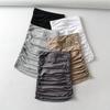 Verano europeo y americano 2021 Nuevo ins AliExpress sexy color liso plisado anti-exposición falda de cadera