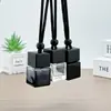 8ml tapa cuadrada de madera negra color degradado colgante de perfume para coche botella de vidrio para perfume aromaterapia para coche suministros para coche