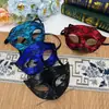 Nueva Máscara de Encaje de Gato Roti con Estampado de Serpiente de Halloween Máscara de Baile de Máscaras de PVC Máscara para Ojos de Disfraz para Ambiente de Fiesta