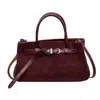 Bolsa Pequena Texturizada Retro de Luxo para Mulheres 2025 Nova Bolsa Transversal Versátil de Inverno Bolsa de Mão Fashionável para o Dia a Dia Bolsa Tote
