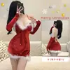 Xianyi Lingerie Sexy para Seios Pequenos Tentação Asceta Roupão de Batalha de Natal qqny Conjunto de Pijama Sedutor Fácil de Tirar S4
