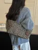 Bolso de mano retro casual con estampado de leopardo de gran capacidad, adecuado para el uso diario, el trabajo y los viajes; un bolso de hombro o un bolso de mano que se puede llevar debajo del brazo