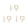 Pendientes de Plata de Ley S925 Personalizados con Remaches Incrustados con Diamantes y Perlas, Pendientes, Pendientes de Estilo Punk de Moda de Venta Caliente Europeos y Americanos para Mujer