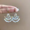 Pendientes de gota con incrustaciones de diamantes transfronterizos europeos y americanos, pendientes de lujo de alta gama, accesorios para orejas de moda de nicho, venta al por mayor desde fabricante de Yiwu